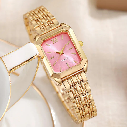 New Gold Watches for Women Ladies Wristwatch Gold Quartz Minimalist Watch Gift