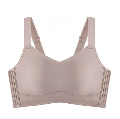 Brelira Bras For Women Full Coverage Minimizer Bra Anti-Sagging Side Smoothing Wireless Seamless Support Wide Band