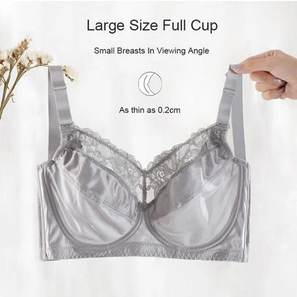 Women's Bra Large Sizes Push Up Bra Sexy Lace Thin Transparent Bras for Women Full Cup D E F G H Plus Size Bra Female Underwear