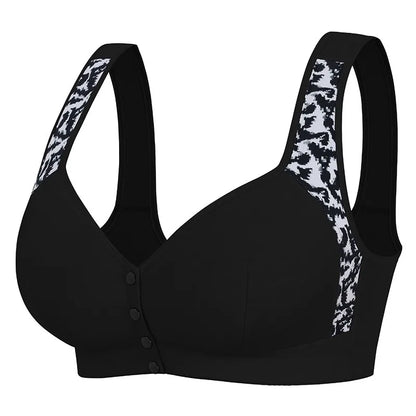 Women Soft Comfortable Ultra-thin Breathable Plus Size Bra Fashionable Front Opening Comfortable No Steel Ring Vest Style Bra