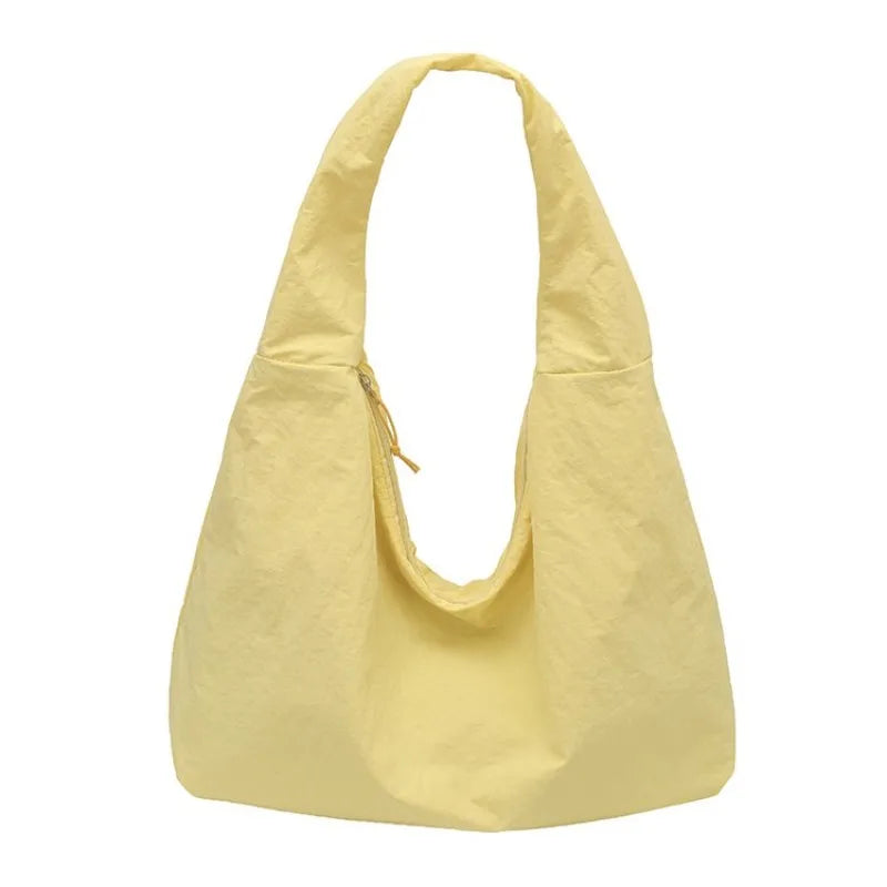 CEEKAY Women's Hobo Bag Orange Nylon Large Capacity Shoulder Handbag Zipper Closure Lightweight Daily Commute Casual Sport