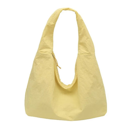 CEEKAY Women's Hobo Bag Orange Nylon Large Capacity Shoulder Handbag Zipper Closure Lightweight Daily Commute Casual Sport