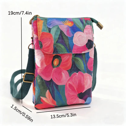 New large-capacity crossbody bag with key pocket, five-layer phone bag - a fashionable must-have for daily commutes