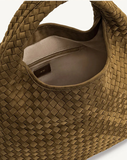 JWPEI Large Capacity Woven Bag L2026 New Retro Women's Bag Handbag Large Commuting Bag Women