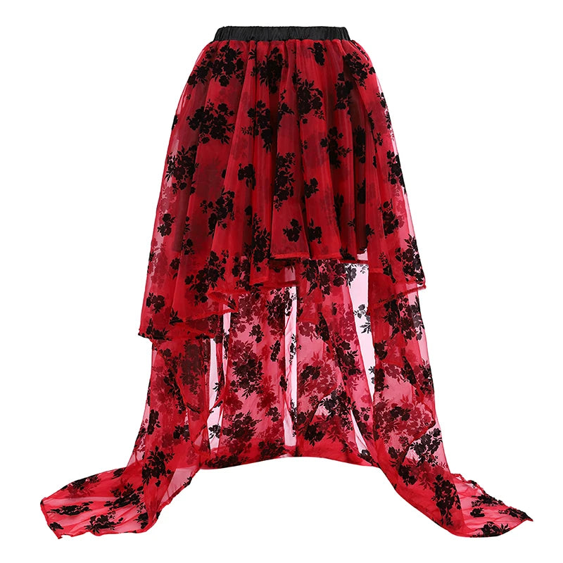 Corset Dresses for Women Plus Size Wedding Dress Red and Black Sexy Lace Up Corset Bustier Top Lace Skirt Gothic Corsets