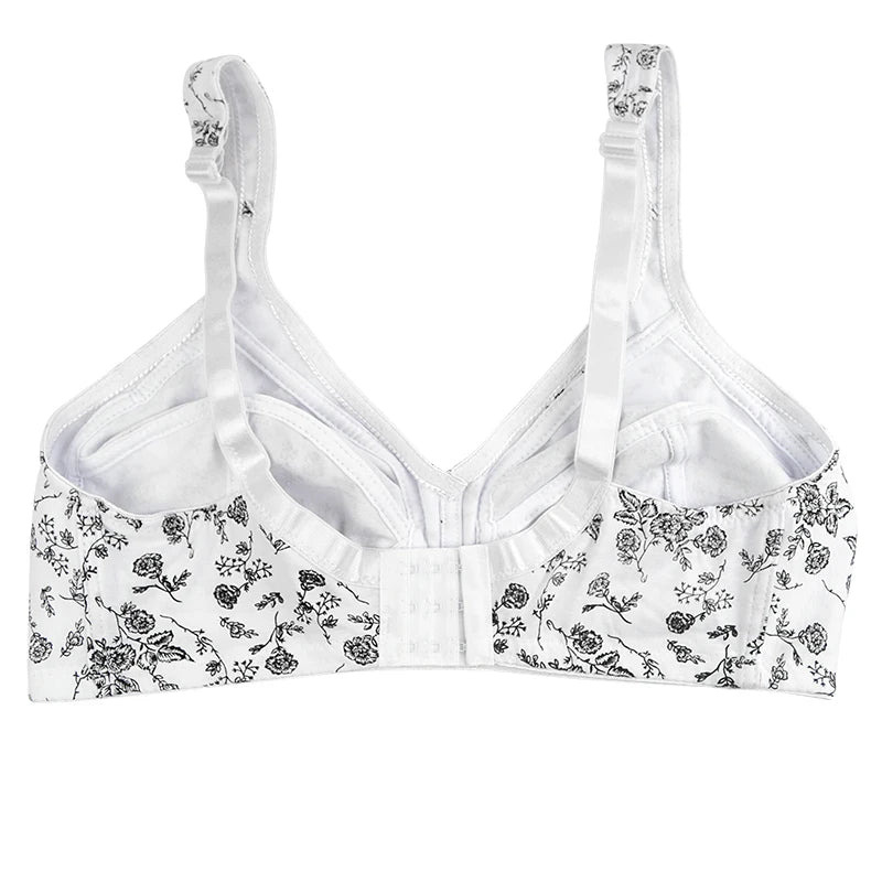 Plus Size Bra Cotton For WOMEN Wireless Brassiere Comfortable Underwear Middle-aged Mom Non Padded Lingerie