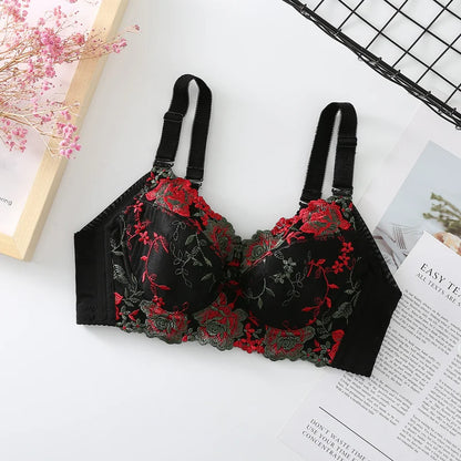 Big Plus Size Bra B C D E F G H Lingerie For Women Femme Soutien Gorge Push Up Brassiere Underwear Full Cup Sheer Bra