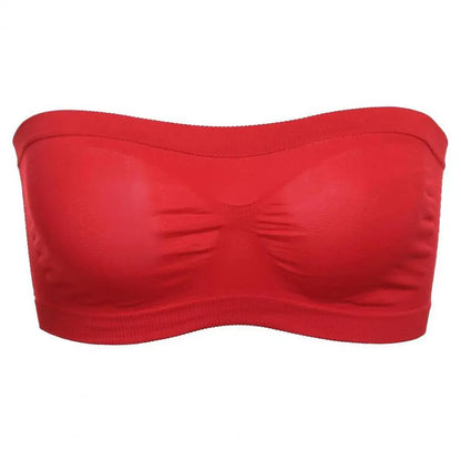 2026 Bandeau Bra for Women Girls Mesh Back Non Padded Strapless Bralette Seamless Soft Tube Top Bra Pressure Relief Bras 95
