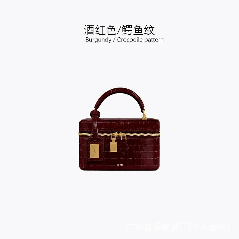 JWPEI New Mini Box Bag - Premium Handbag, Single Shoulder Crossbody Bag, Small Square Bag, Casual Versatile Commuter Bag