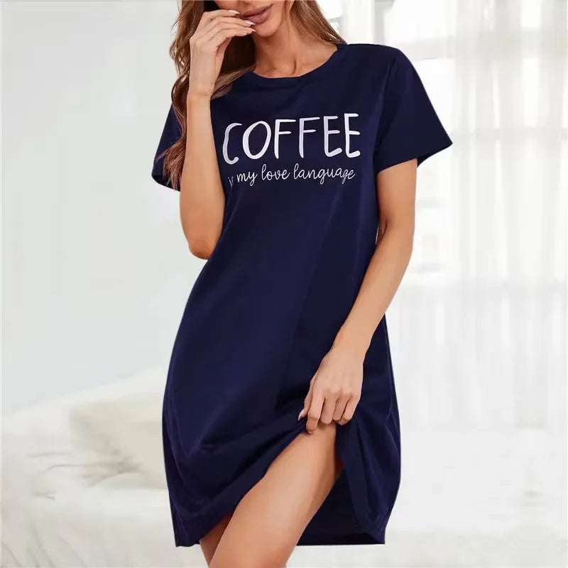 Plus Size Women's Fashion Dresses Outdoor Halter Home Stretchy Nightgowns Sexy Colourful Lips Printed Women's Street Knee Skirt