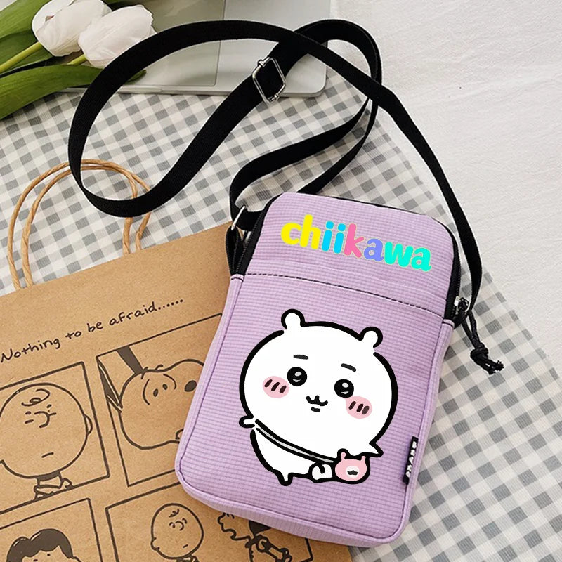 Nanka Chiisakute Kawaii Yatsu Zipper Handbag Wallet Purse Chiikawa Storage Candy Bag Hachiware Usagi Shoulder Bag Birthday Gift