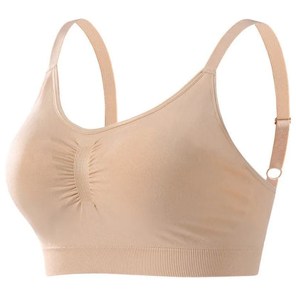 Plus Size Seamless Sports Bra Wireless Push Up Padded Beauty Back Breathable Yoga Gym Workout Brassiere S-XXXL
