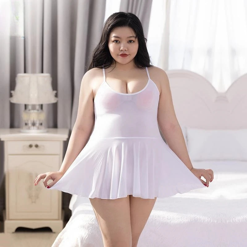 Oversized Women Mini Dress Plus Size Long Dresses Sexy See Through Shiny Plus Size Bodycon Dress Black White LOOSE Dress XXXL