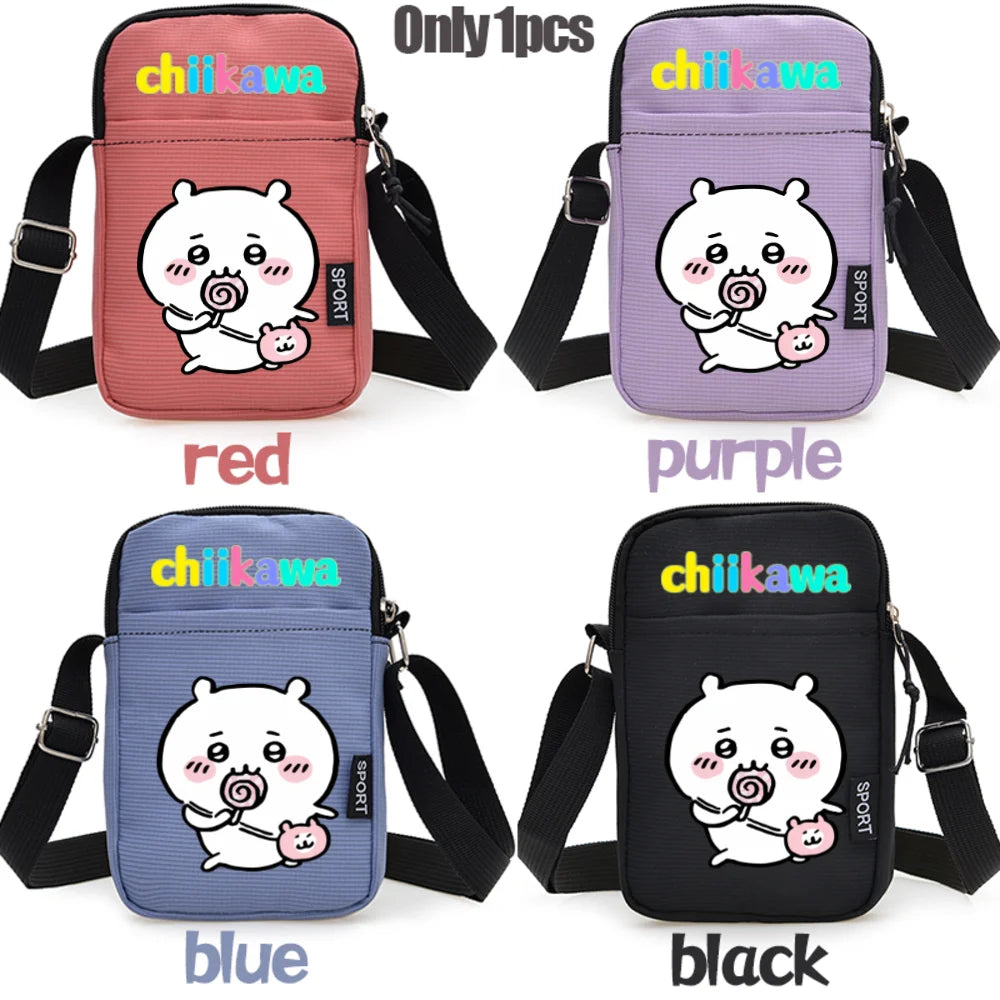 Nanka Chiisakute Kawaii Yatsu Zipper Handbag Wallet Purse Chiikawa Storage Candy Bag Hachiware Usagi Shoulder Bag Birthday Gift