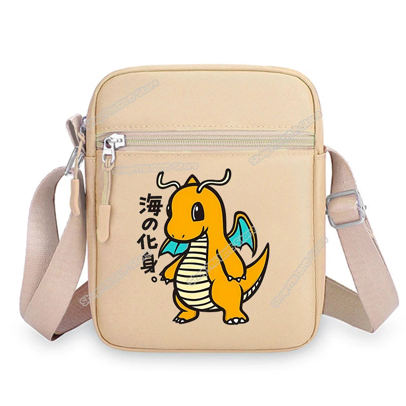 Anime Pokemons Leafeon Shoulder Bag Venusaur Raichu Cubone Waist Packs Dragonite Glaceon Crossbody Phone Pouch Boy Girl Satchel