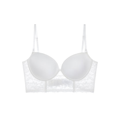 U-Shaped Large Backless Bra for Women with Big Busts, Minimizing, Gathering, Anti-Sagging, Sexy Lace, Invisible, Thin, Beautiful Back, Plus Size Bra