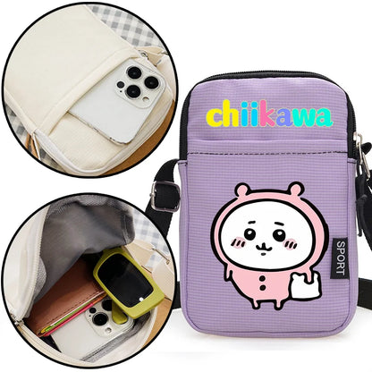 Nanka Chiisakute Kawaii Yatsu Zipper Handbag Wallet Purse Chiikawa Storage Candy Bag Hachiware Usagi Shoulder Bag Birthday Gift