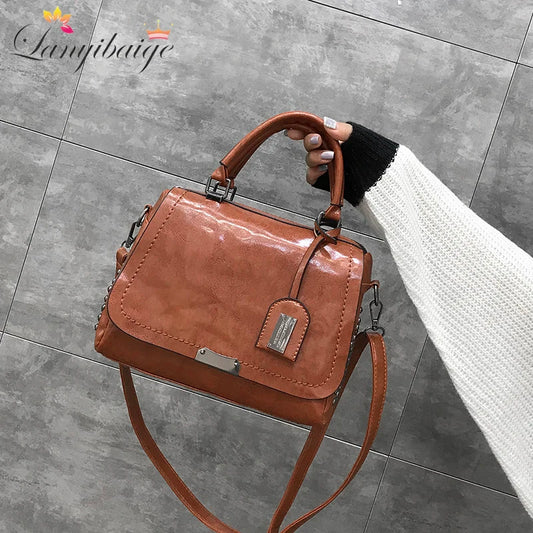 Luxury Designer Vintage Handbag Purses For Women 2024 Female Soft Leather Branded Shoulder Crossbody Messenger Tote Bag New Sac