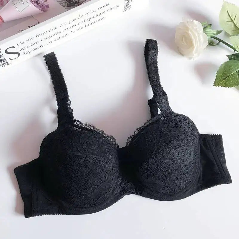 Plus Size Bra B C D E F G H Cup 34 36 38 40 42 44 Black Lace Top Bra For Women Large Size Full Lingerie Underwear Brasier Mujer