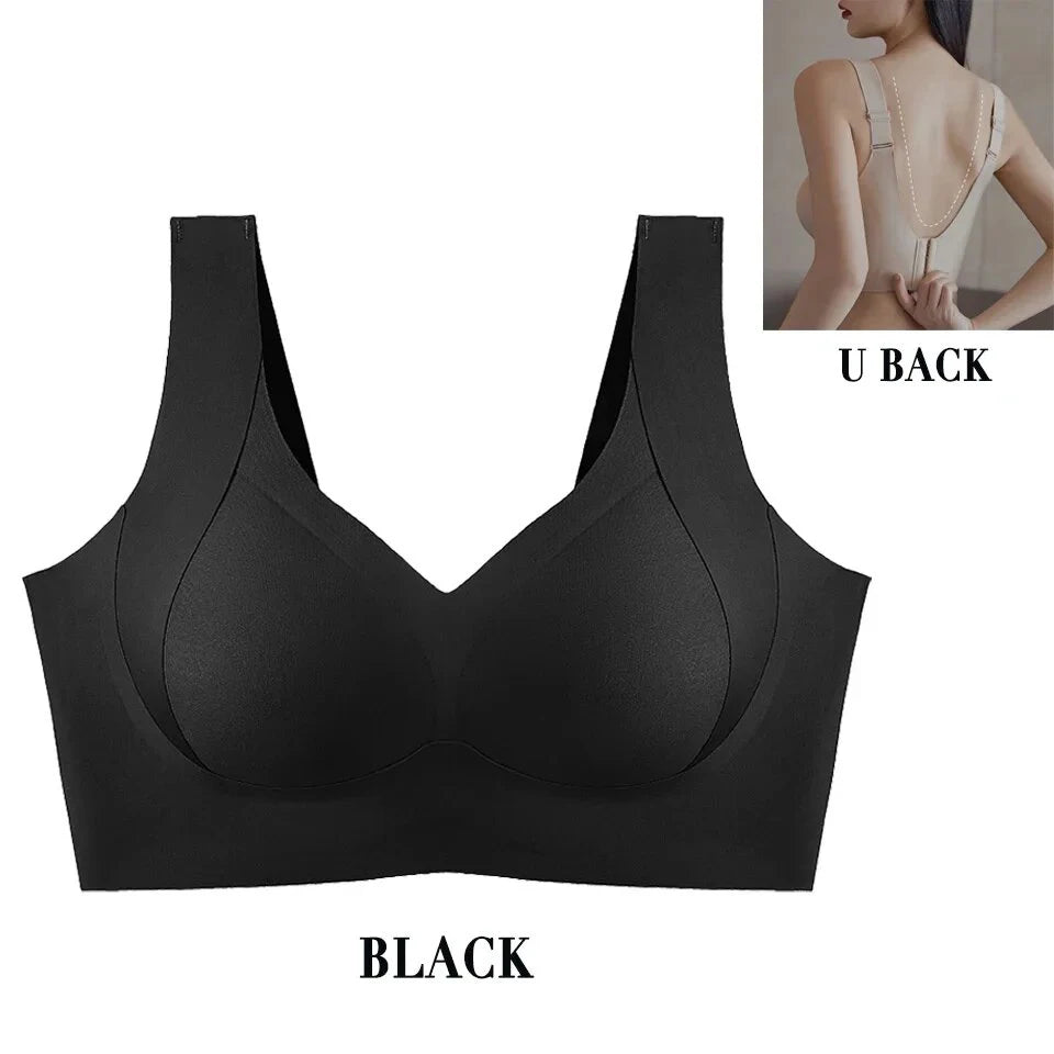 Plus Size Full Coverage Bras For Women No Underwire T-shirt Bra Seamless Push Up Daily Bralette Underwear With Soft Support Bra