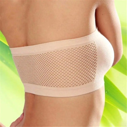 2026 Bandeau Bra for Women Girls Mesh Back Non Padded Strapless Bralette Seamless Soft Tube Top Bra Pressure Relief Bras 95