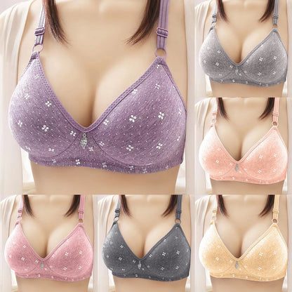 Womens Bras Seamless Bralettes Push Up Bra No Underwire Gathered Bras For Women Full Coverage Everyday Basic Sleeping Bra