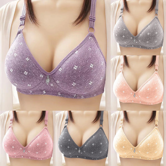 Womens Bras Seamless Bralettes Push Up Bra No Underwire Gathered Bras For Women Full Coverage Everyday Basic Sleeping Bra