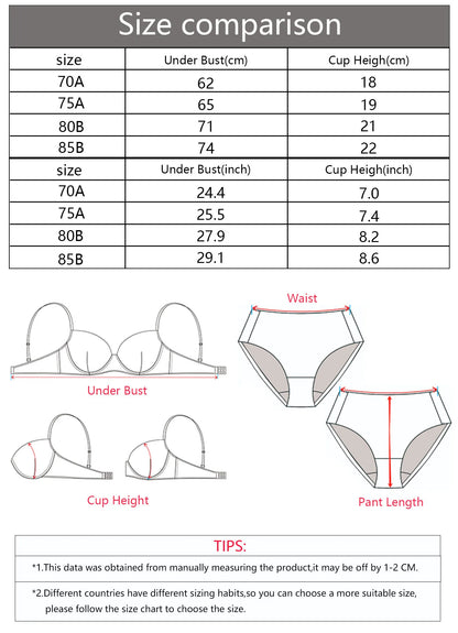 Women's sexy deep U-shaped bra without steel ring gathered push up straps adjustable comfortable and breathable bra U03