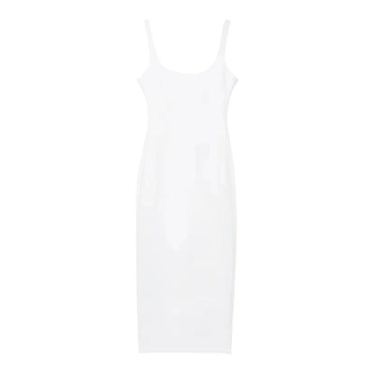 HH Womens Bodycon Trendy Midi Dress Square Neck Slim Sleeveless Dresses For Woman Daily Date Night Party Casual Evening Dress