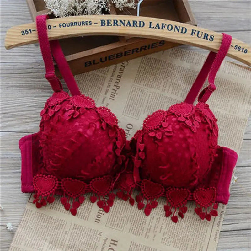Women Sexy Bra Soft Lace Adjustable Straps Push Up Brassiere Underwire Lingerie Padded Top Ropa De Mujer Brasieres Para Mujer