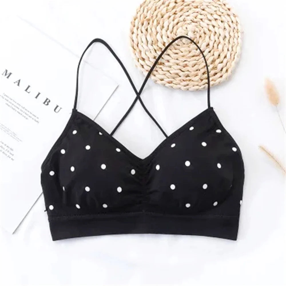 Women's Bra Push Up Bra Sports Bra For Women Seamless Sexy Lingerie Female Polka Dot Soft Fashion Underwear Women's Tube Top