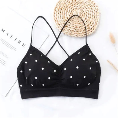 Women's Bra Push Up Bra Sports Bra For Women Seamless Sexy Lingerie Female Polka Dot Soft Fashion Underwear Women's Tube Top