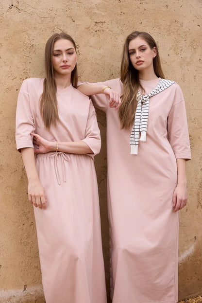 AS SS26 oversize loose T-shirt dress + V neck T-shirt  + skirt  set casual style  woman clothes