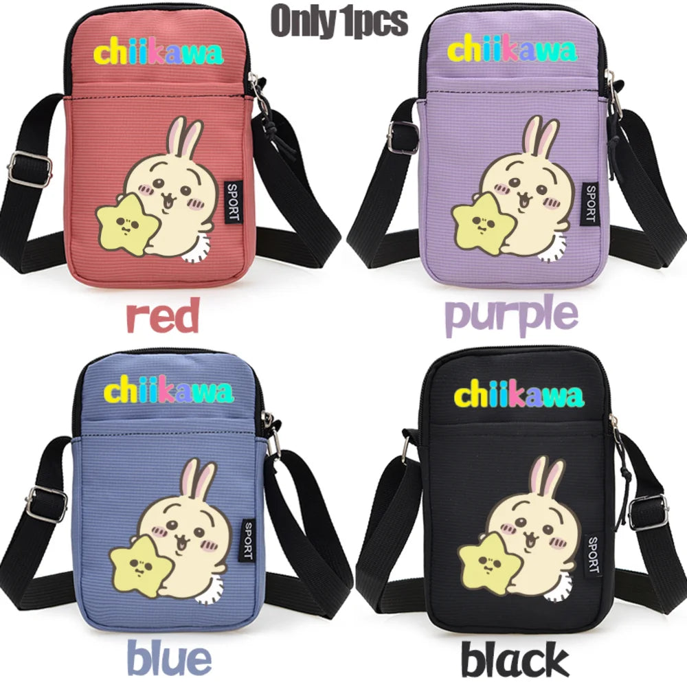 Nanka Chiisakute Kawaii Yatsu Zipper Handbag Wallet Purse Chiikawa Storage Candy Bag Hachiware Usagi Shoulder Bag Birthday Gift