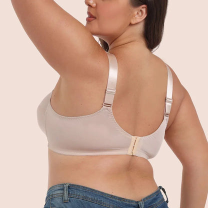 Plus Size Bra Ultra Thin Wire-Free Wide Comfort Shoulder Straps for Large Chest Full Coverage  Lace Bralette Breathable Wear