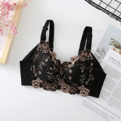 Big Plus Size Bra B C D E F G H Lingerie For Women Femme Soutien Gorge Push Up Brassiere Underwear Full Cup Sheer Bra