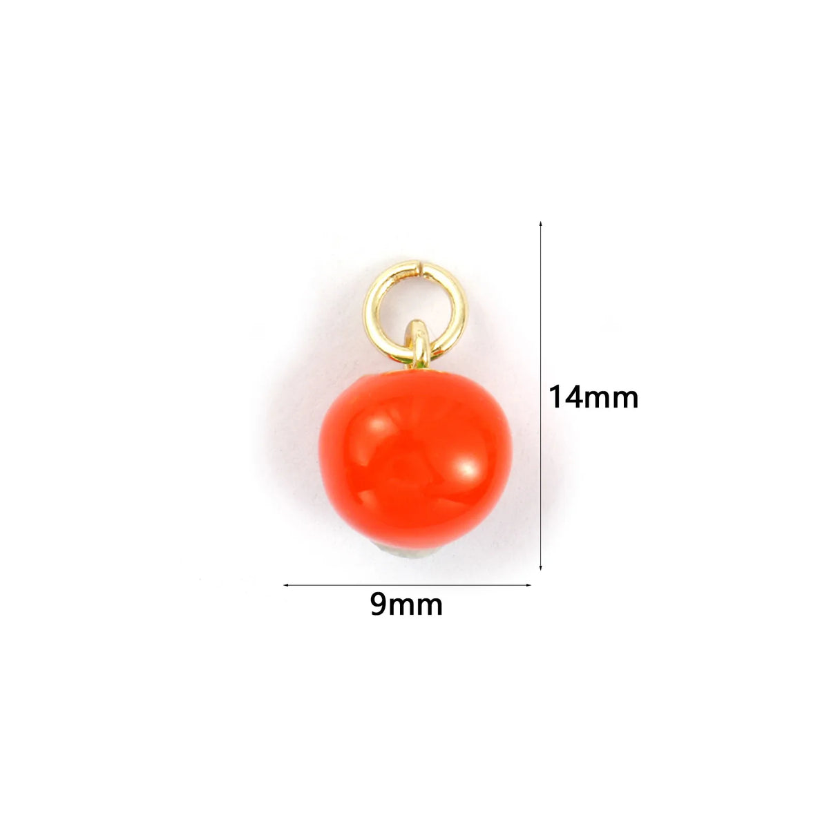 2pcs 3d Fruit Brass Charm 18k Gold Plated Enamel Lemon Pear Persimmon Tangerine Pendant Diy Findings For Jewelry Necklace Making