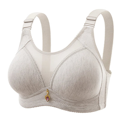 Bra for Women Comfortable Non-slip Push-up Sports Bra with Wide Shoulder Straps Chest Pad for Women Breathable Lingerie
