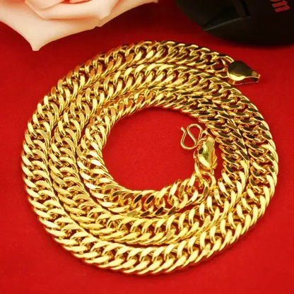 Dragon Pendant AU750 Gold Necklace - Guanyin 18K Pendant Necklace, Bold and Stylish Jewelry Gift for Men and Women