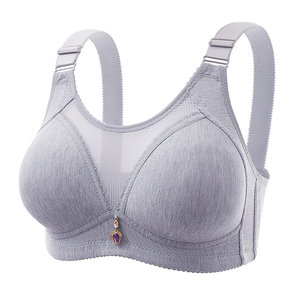 Bra for Women Comfortable Non-slip Push-up Sports Bra with Wide Shoulder Straps Chest Pad for Women Breathable Lingerie