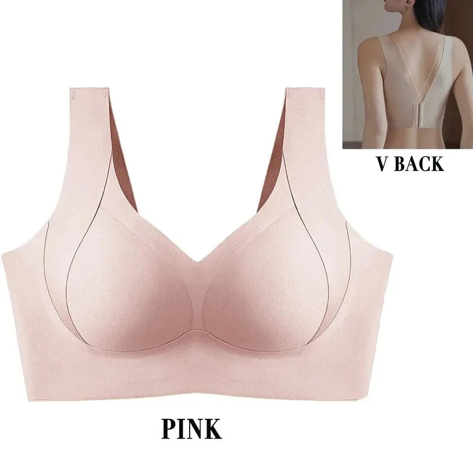Plus Size Full Coverage Bras For Women No Underwire T-shirt Bra Seamless Push Up Daily Bralette Underwear With Soft Support Bra