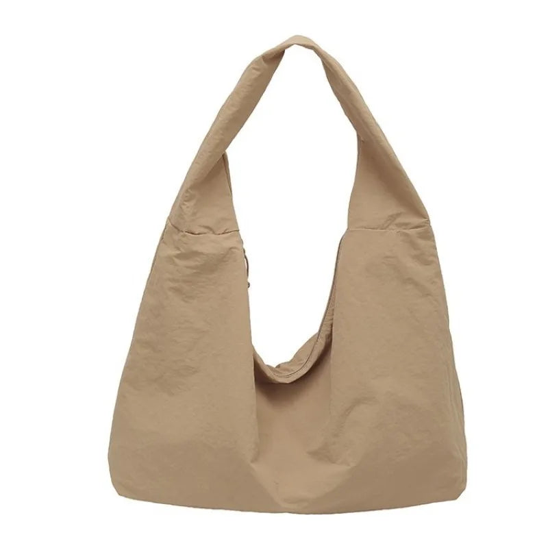 CEEKAY Women's Hobo Bag Orange Nylon Large Capacity Shoulder Handbag Zipper Closure Lightweight Daily Commute Casual Sport
