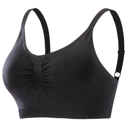 Plus Size Seamless Sports Bra Wireless Push Up Padded Beauty Back Breathable Yoga Gym Workout Brassiere S-XXXL