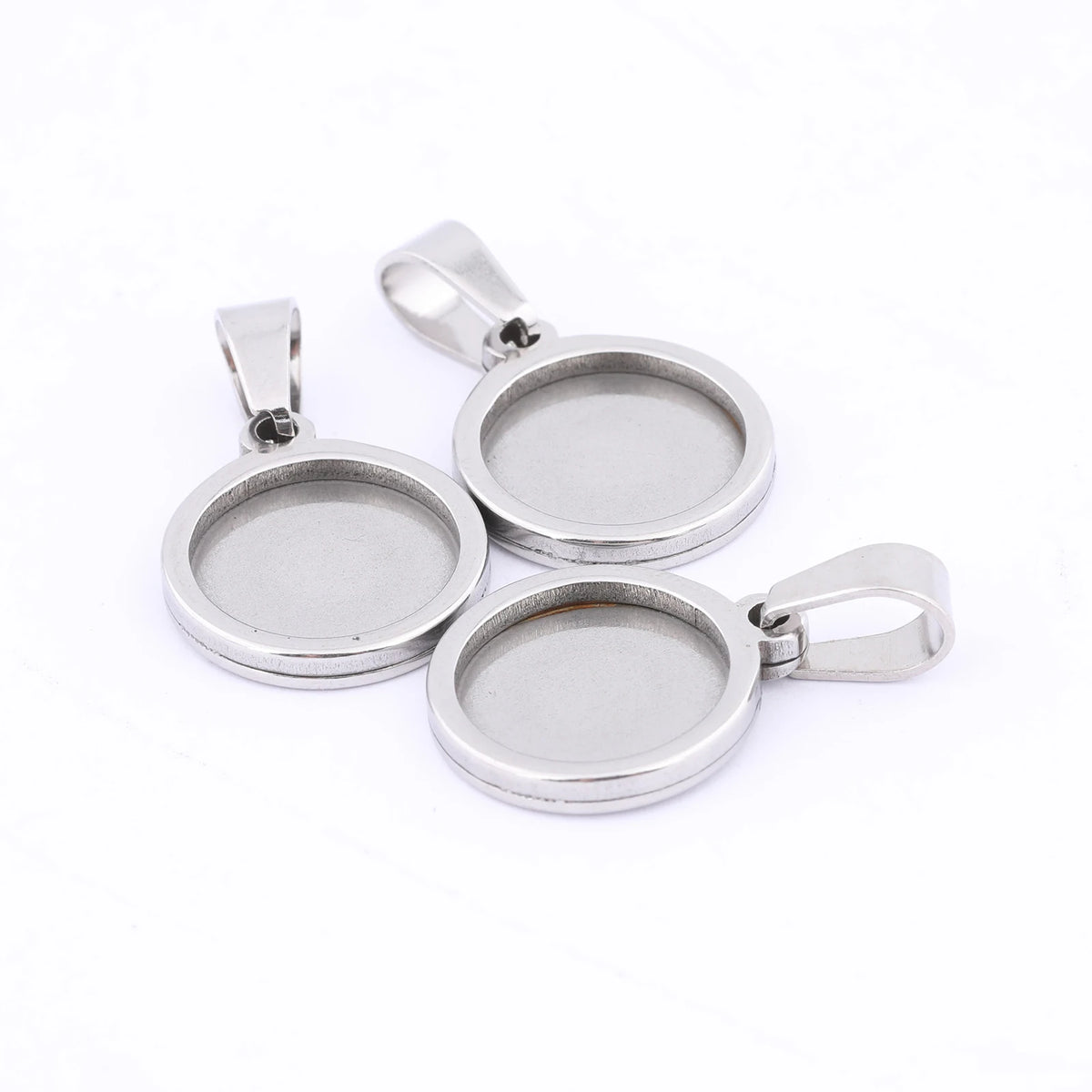 10pcs Gold Plated Black 12mm Round Cabochon Base Settings Diy Bezel Pendant Trays For Necklace Jewelry Making Supplies