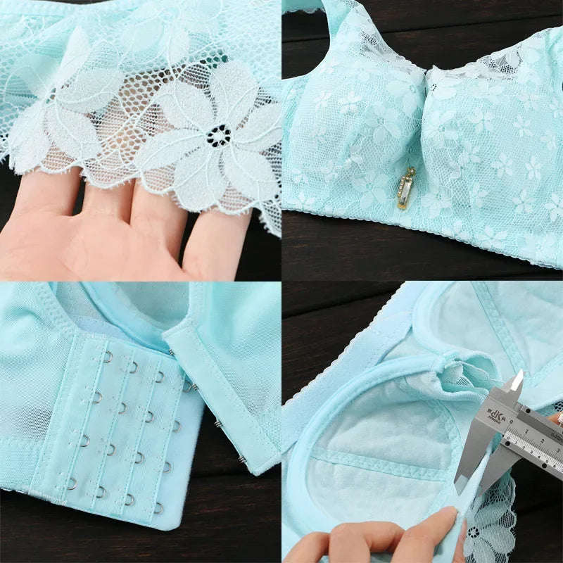 Plus Size Minimizer Bra Lace Full Cup Ultra Thin Seamless Vest Style Bralette for Large Chest Support  Comfort