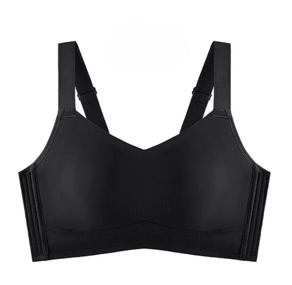Brelira Bras For Women Full Coverage Minimizer Bra Anti-Sagging Side Smoothing Wireless Seamless Support Wide Band