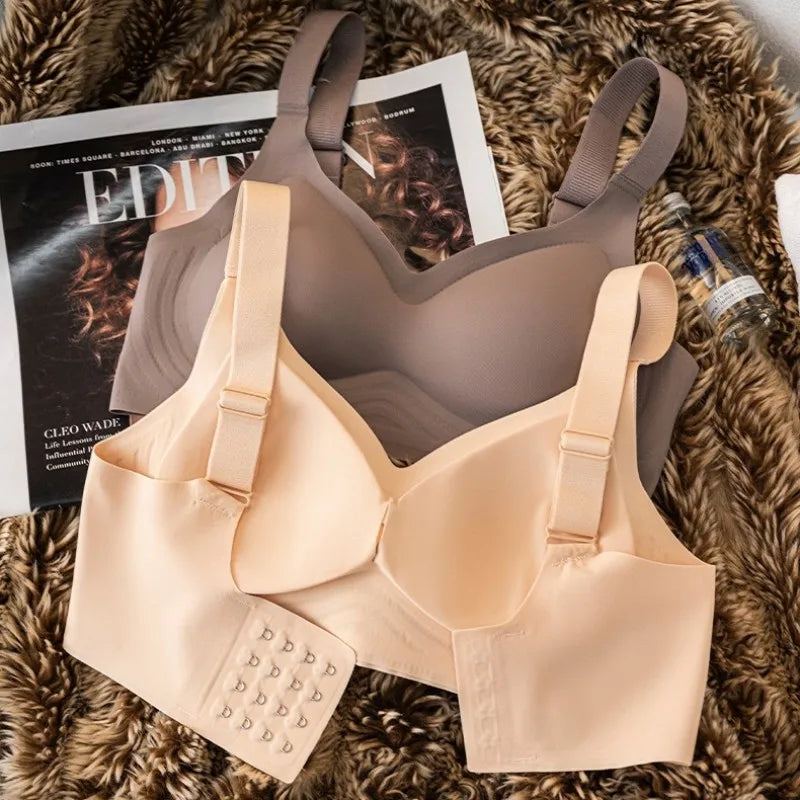Push-Up Seamless Bras For Women Plus Size Bra Non-wire Wide Adjustable Straps Underwear Sexy Lingerie Comfort Intimates M-3XL