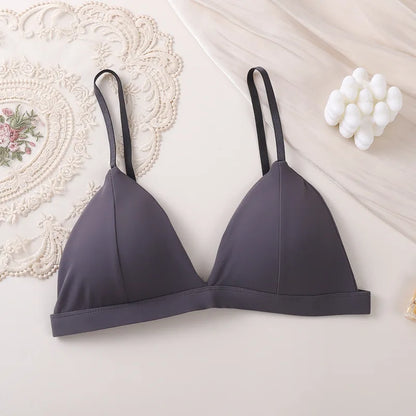 Women'S Bra Push-Up Bralette Solid Color Bras Seamless Wire-Free Brassiere Sexy Lingerie Simple Underwear For Female Girls