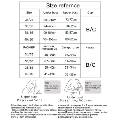 Plus Size Thin Lace Push Up Bras 8 Colors 34-40 B/C Cup Hollow Out Bra Women Soft Breathable Lingerie