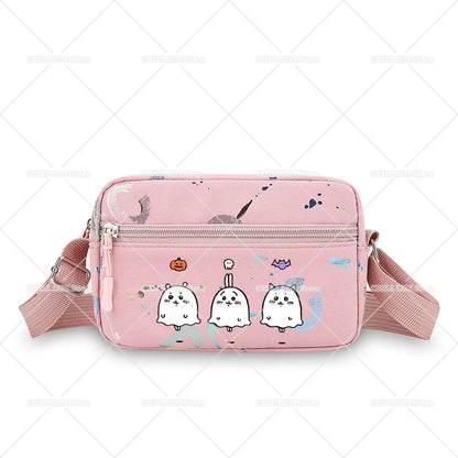 Cute Chiikawas Women Shoulder Waist Bag Kawaii Hachiware Usagi Fanny Pack Female Crossbody Bum Bag Canvas Chest Pack Phone Pouch
